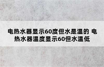 电热水器显示60度但水是温的 电热水器温度显示60但水温低